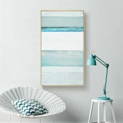 Staunton And Henry Coastal Blue Wall Art With Frame