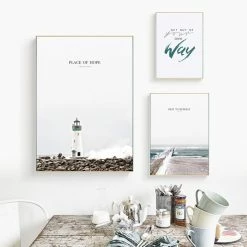 Staunton And Henry Inspirational Ocean Photographic Wall Art With Frame