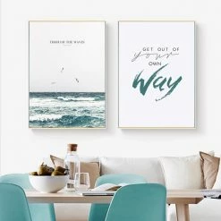 Staunton And Henry Inspirational Ocean Photographic Wall Art With Frame