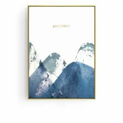 Staunton And Henry Wall Decor Abstract Blue And White Wall Art With Frame