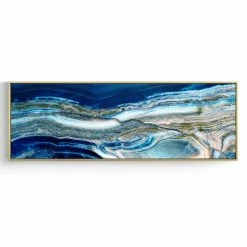 Staunton And Henry Wall Decor Wide Poured Liquid Wall Art With Frame