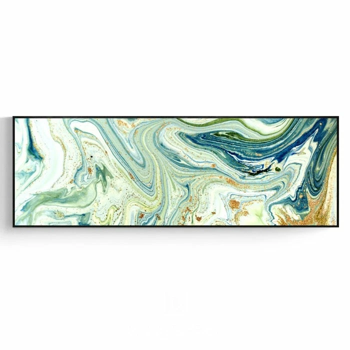 Staunton And Henry Wall Decor Wide Poured Liquid Wall Art With Frame