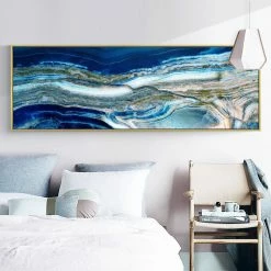 Staunton And Henry Wall Decor Wide Poured Liquid Wall Art With Frame