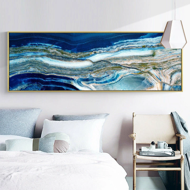 Staunton And Henry Wall Decor Wide Poured Liquid Wall Art With Frame