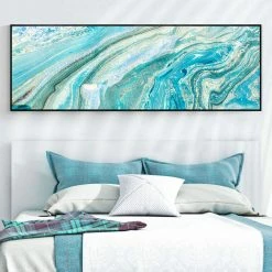 Staunton And Henry Wall Decor Wide Poured Liquid Wall Art With Frame