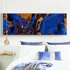 Staunton And Henry Wall Decor Wide Poured Liquid Wall Art With Frame