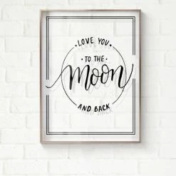 Staunton And Henry Transparent Moon Wall Art With Frame Wall Decor