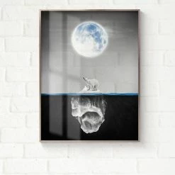 Staunton And Henry Transparent Moon Wall Art With Frame Wall Decor