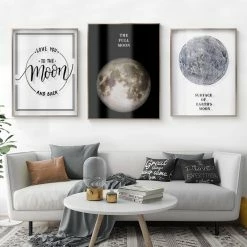 Staunton And Henry Transparent Moon Wall Art With Frame Wall Decor