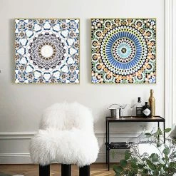 Staunton And Henry Wall Decor Kaleidescope Wall Art With Frame