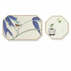 Staunton And Henry Oriental Birds Wall Art - Matching Set Of 2 Wall Decor
