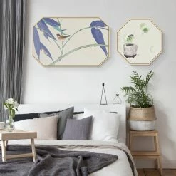 Staunton And Henry Oriental Birds Wall Art - Matching Set Of 2 Wall Decor