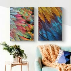 Staunton And Henry Feathers Photographic Wall Art With Frame Wall Decor