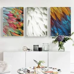 Staunton And Henry Feathers Photographic Wall Art With Frame Wall Decor