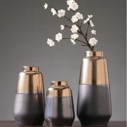 Staunton And Henry Home Accessories Earth And Bronze Ceramic Vase
