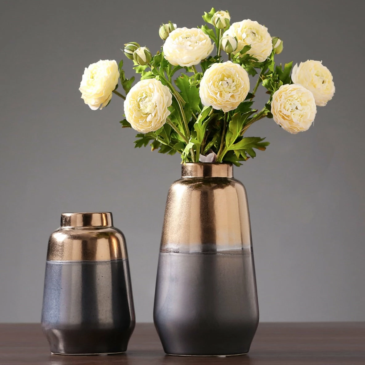 Staunton And Henry Home Accessories Earth And Bronze Ceramic Vase