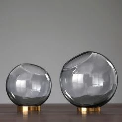 Staunton And Henry Home Accessories Smokey Glass Spotlight Vase