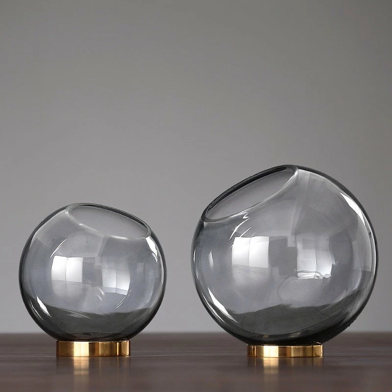 Staunton And Henry Home Accessories Smokey Glass Spotlight Vase