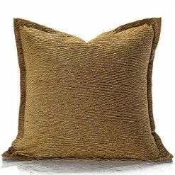 Staunton And Henry Cream And Brown Tartan Pattern Bed Cushion Set Home Accessories