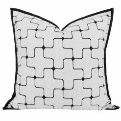 Staunton And Henry Cream And Brown Tartan Pattern Bed Cushion Set Home Accessories