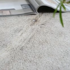 Staunton And Henry Rugs Premium Grey And Cream Faux Cowhide Rug