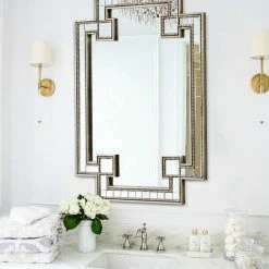 Staunton And Henry Elise Art Deco Frame Wall Mirror Wall Decor