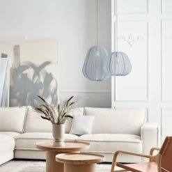 Staunton And Henry Modern Fabric Hanging Lantern Lighting