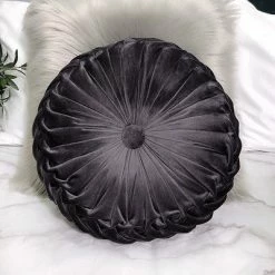 Staunton And Henry Round Pleated Vintage Style Cushion