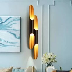 Staunton And Henry Black And Gold Wall Light