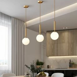 Staunton And Henry Lighting Dimpled Glass Globe Pendant Light