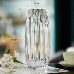Staunton And Henry Home Accessories Modern Ribbed Glass Vase