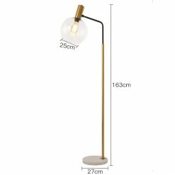 Staunton And Henry Orbit Glass Shade Floor Lamp Lighting
