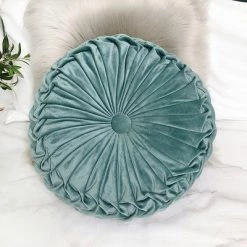 Staunton And Henry Round Pleated Vintage Style Cushion