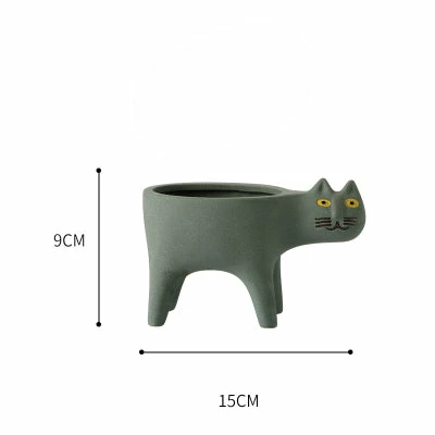Staunton And Henry Cute Cat Plant Pot Home Accessories