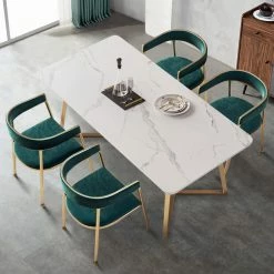 Staunton And Henry Furniture Ella Marble Pattern Dining Table