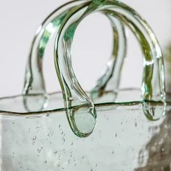 Staunton And Henry Pink Tote Bag Glass Vase