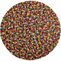 Staunton And Henry Multicoloured Felt Ball Rug Rugs