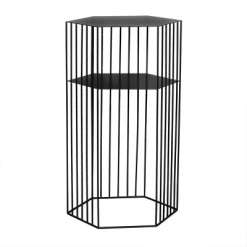 Staunton And Henry Furniture Hexagon Metal Frame Side Table