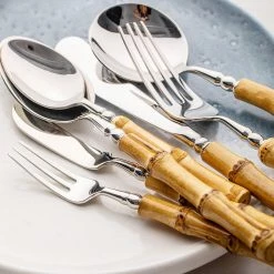 Staunton And Henry Bamboo Handle Cutlery Set