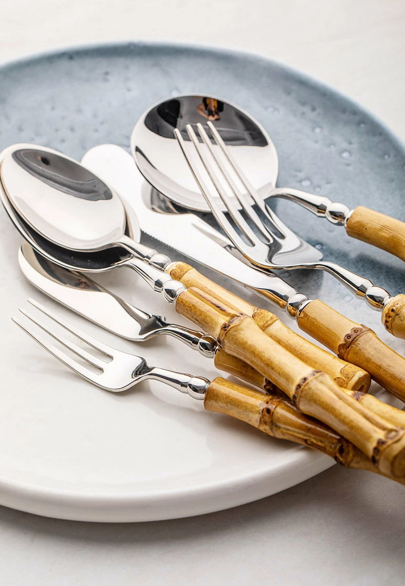 Staunton And Henry Bamboo Handle Cutlery Set