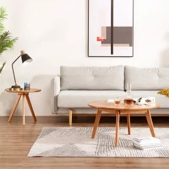 Staunton And Henry Oak Wood Tripod Side Table