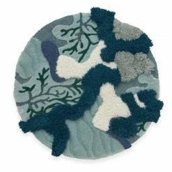 Staunton And Henry Rugs Verne Ocean Blue Round 3D Rug