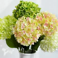 Staunton And Henry White Hydrangea Silk Flowers Stem Home Accessories