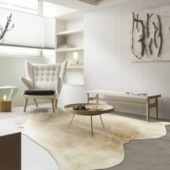 Staunton And Henry Premium Champagne Faux Cowhide Rug