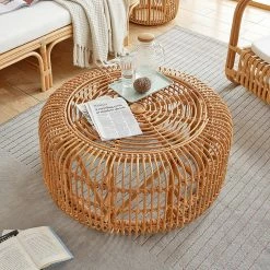 Staunton And Henry Jaya Modern Rattan Coffee Table