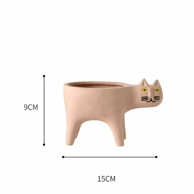 Staunton And Henry Cute Cat Plant Pot Home Accessories