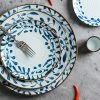 Staunton And Henry Akari Blue And White Japanese Lunch Plates - Set Of 4 Kitchen