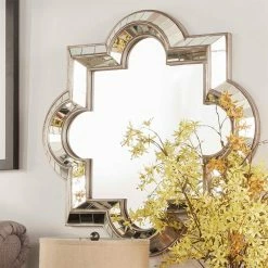 Staunton And Henry Cloverleaf Art Deco Decorative Wall Mirror