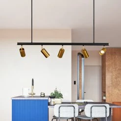 Staunton And Henry Modern Brass Hanging Track Lights