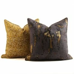 Staunton And Henry Gold And Brown Luxury Cushion Set Home Accessories